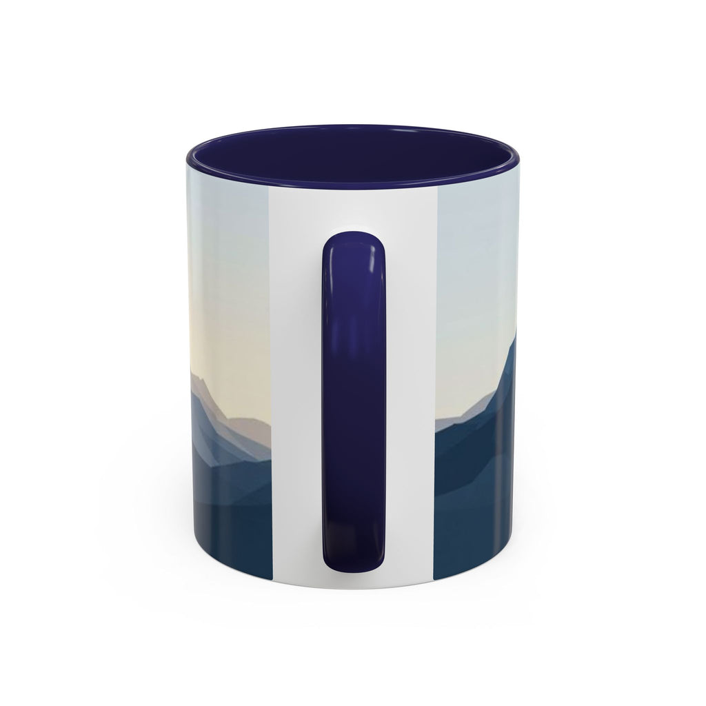 Mountain Landscape Accent Coffee Mug — Taza con diseño de paisaje de montaña (11/15 oz)