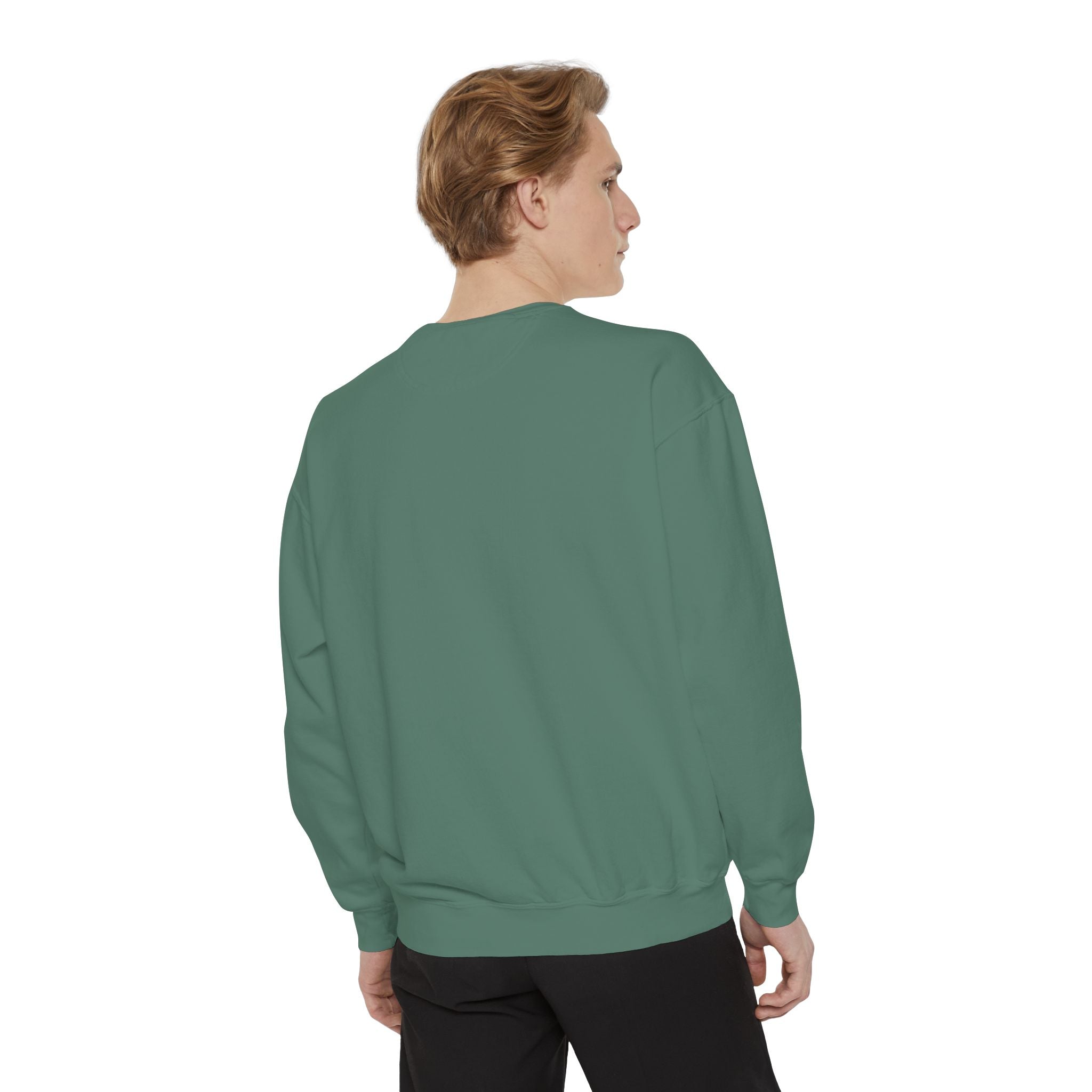 Alien Peeking Graphic Sweatshirt – Green Extraterrestrial Crewneck