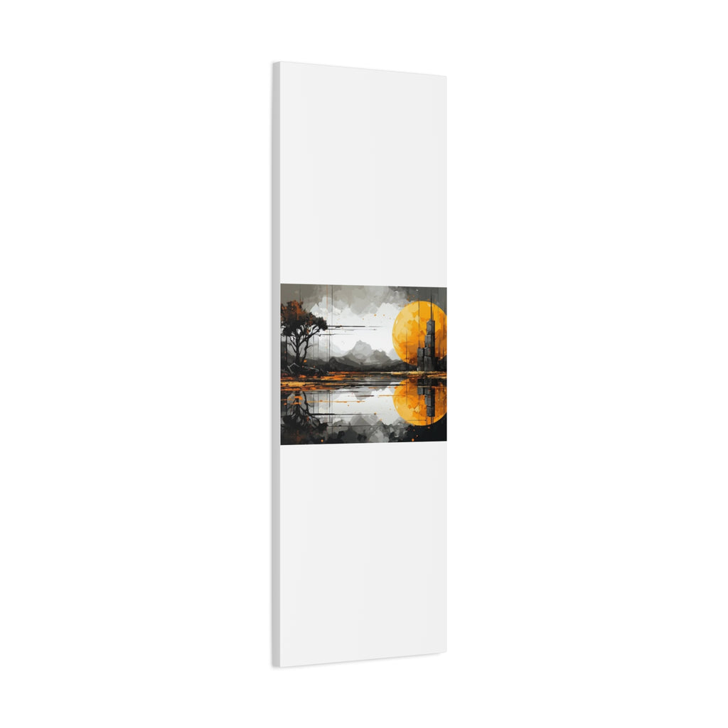 Autumn Lake Moon Matte Canvas Print — Stretched 1.25"