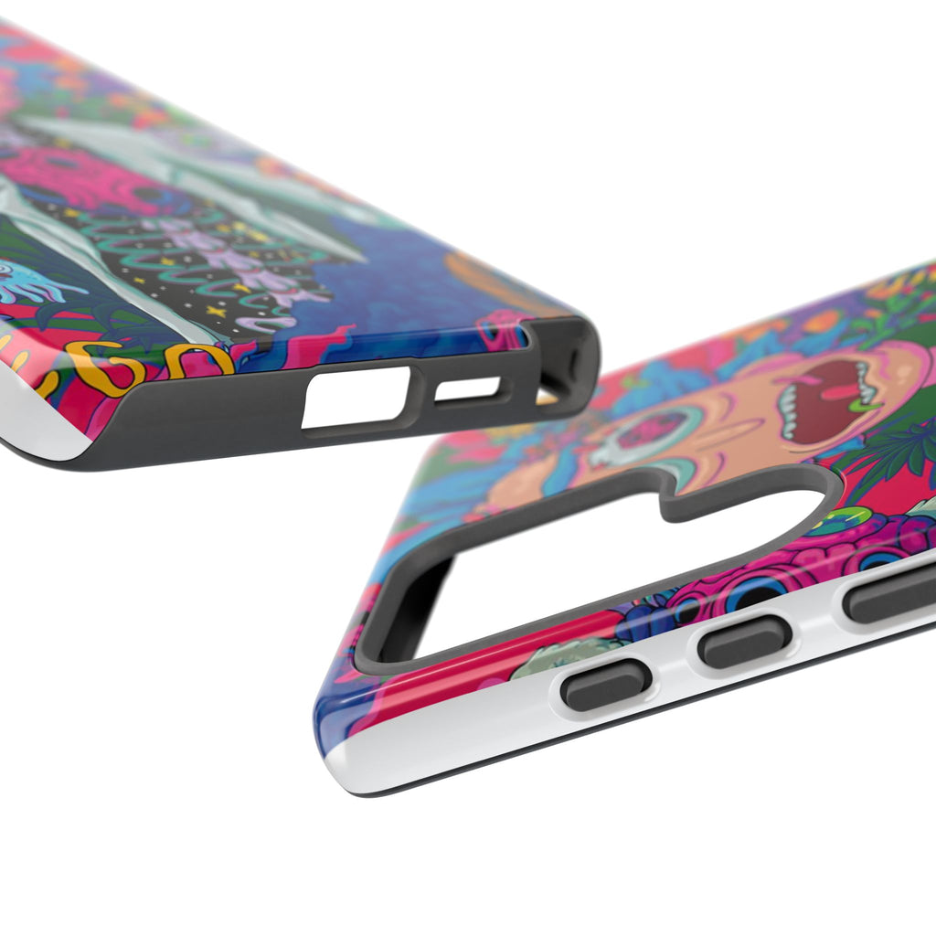 Rick and Morty Psychedelic iPhone Tough Case – Colorful Cartoon Science Design