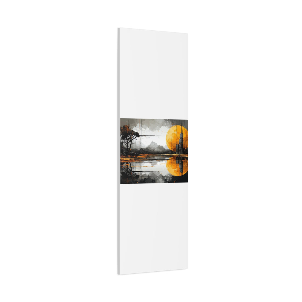 Autumn Lake Moon Matte Canvas Print — Stretched 1.25"