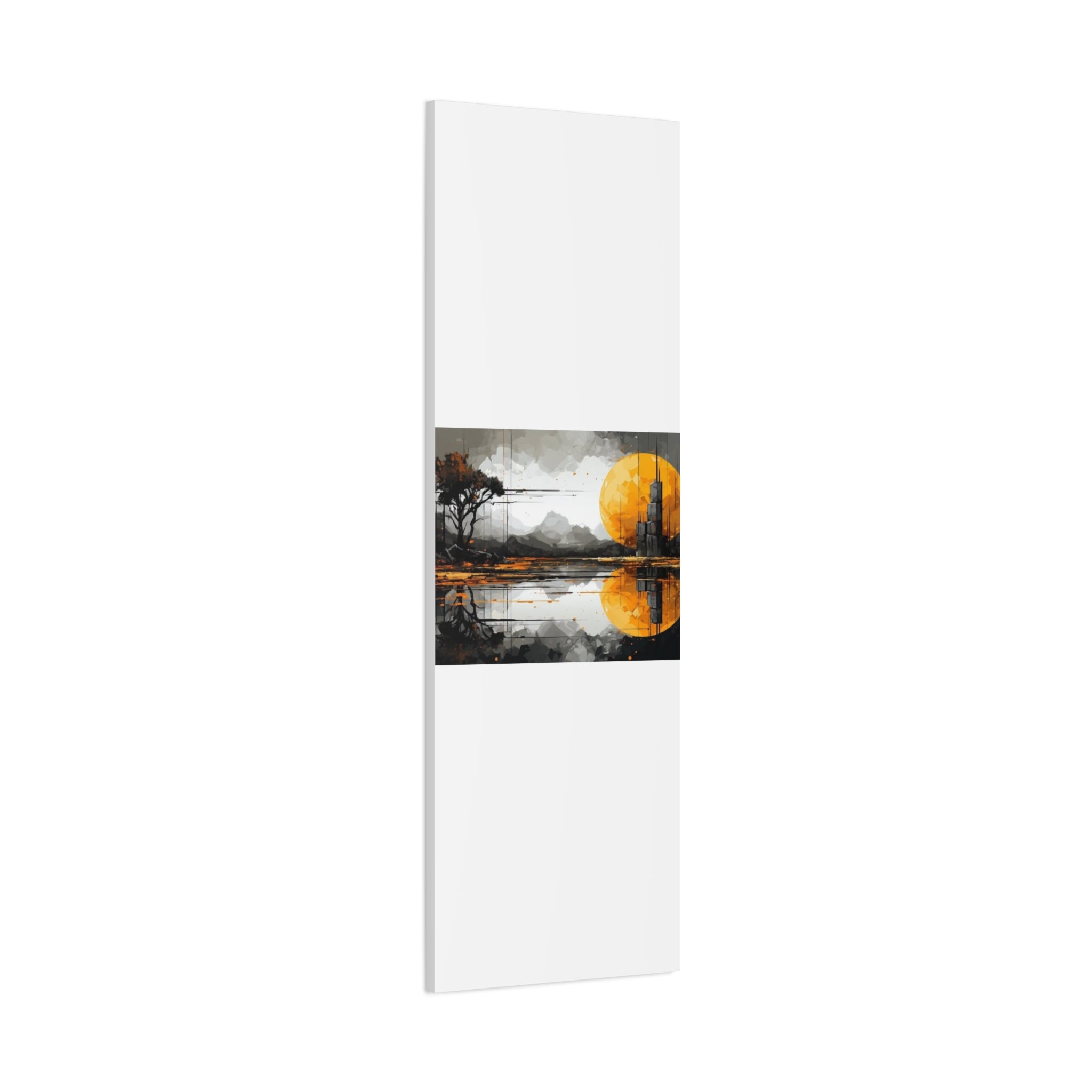 Autumn Lake Moon Matte Canvas Print — Stretched 1.25"