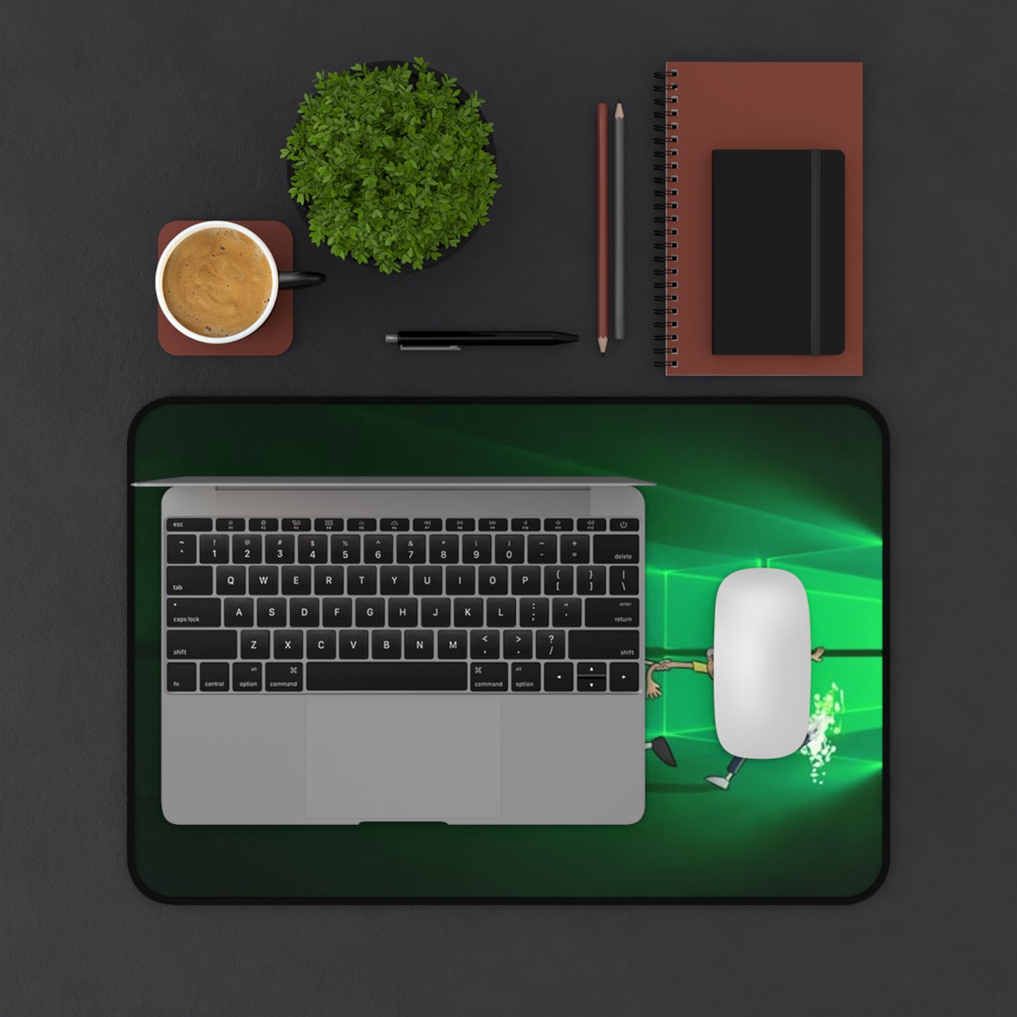 Rick and Morty Portal Chase Desk Mat — Sci‑Fi Cartoon Mouse Pad for Gamers & Fans