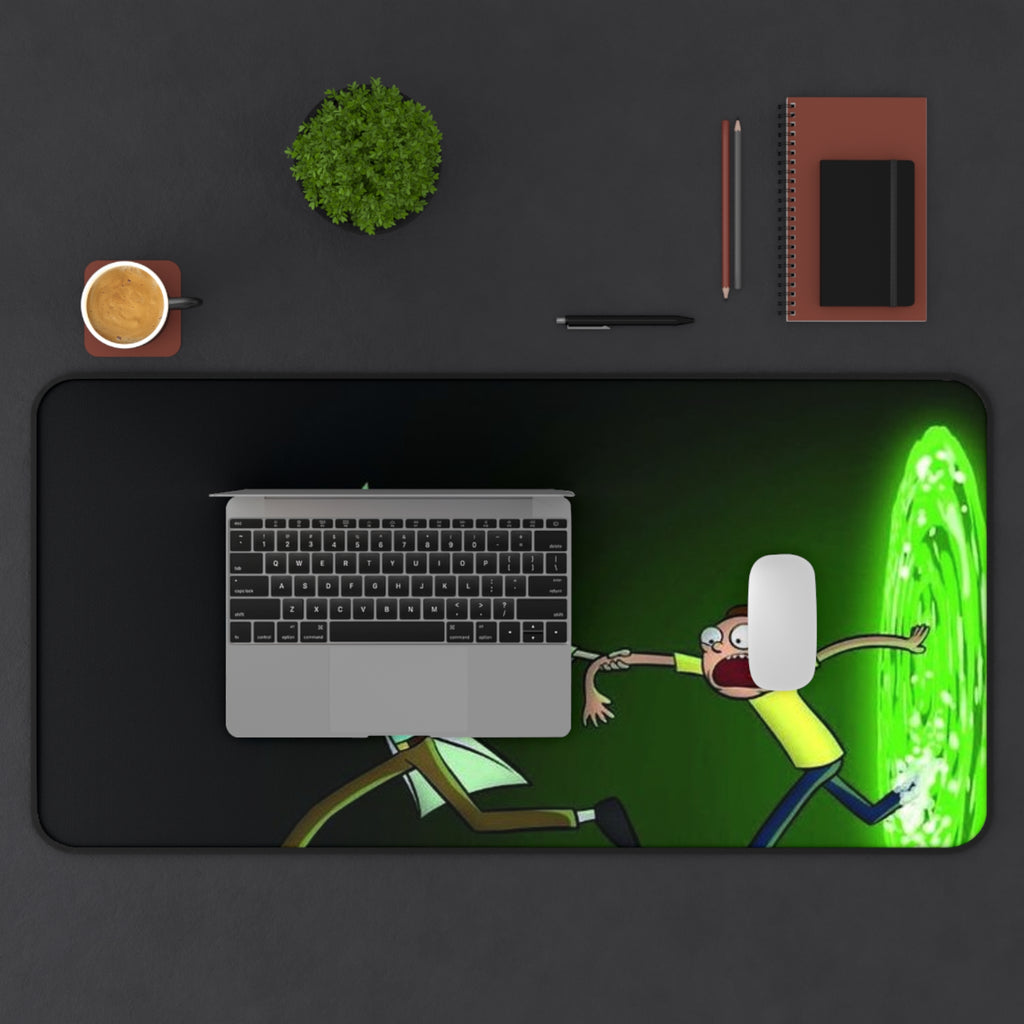 Rick and Morty Portal Desk Mat — Funny Sci‑Fi Gaming Mousepad