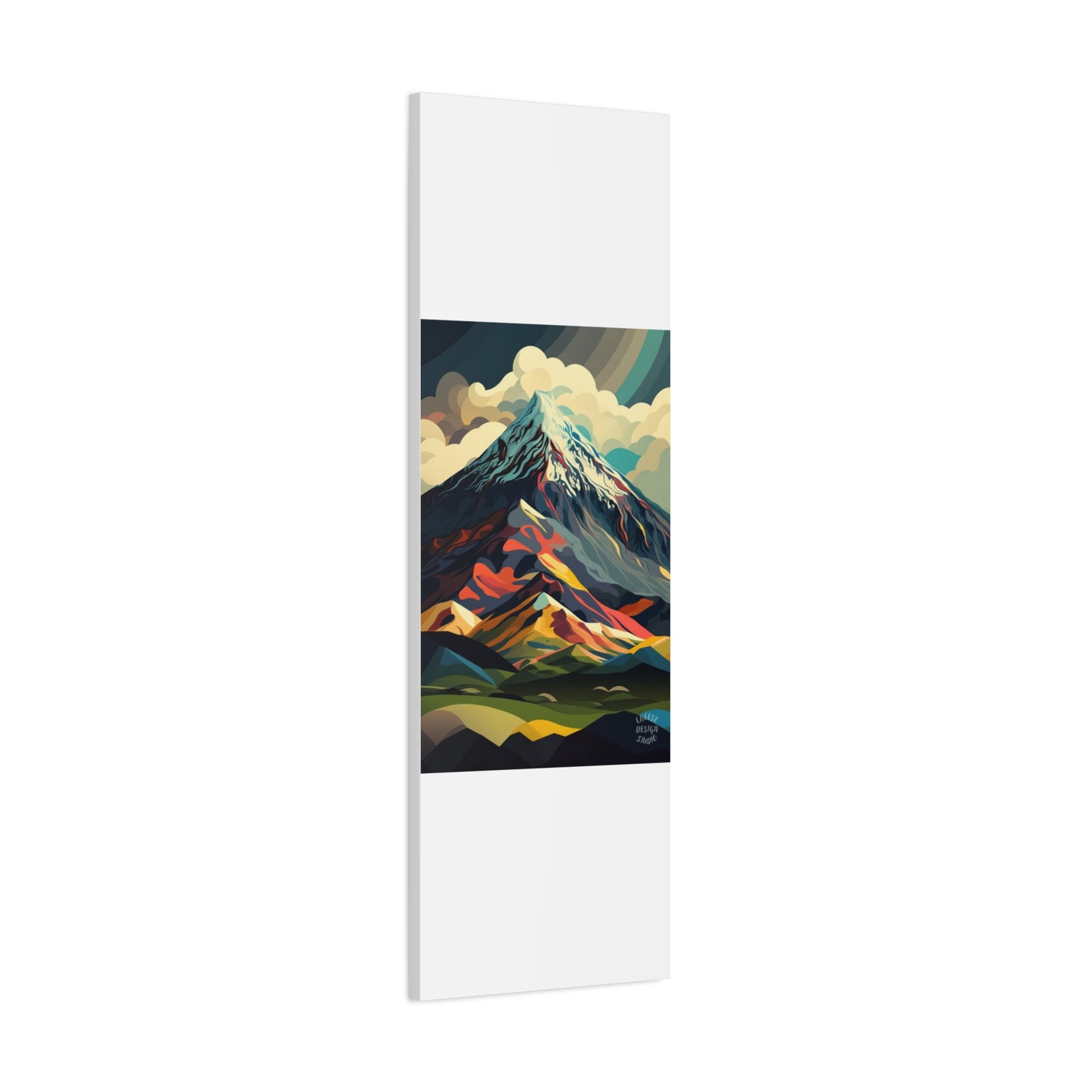 Abstract Mountain Landscape Matte Canvas Print — Stretched Wall Art